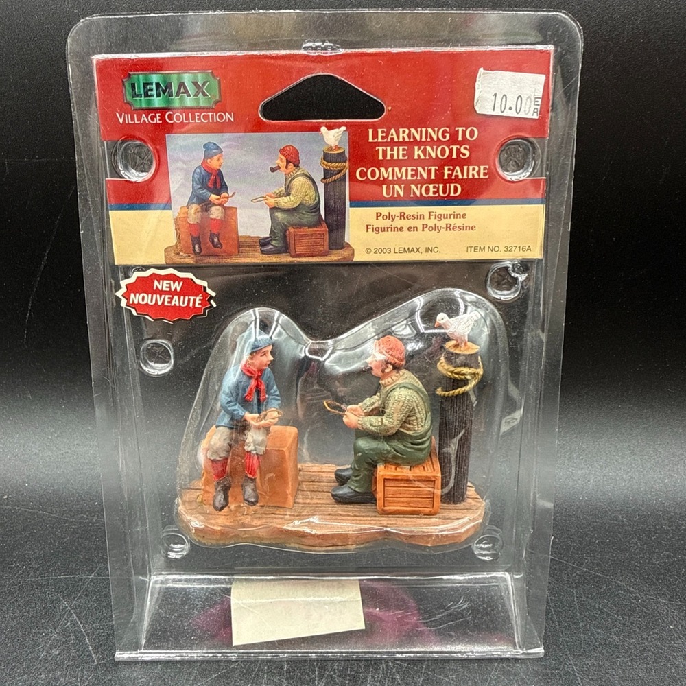 NEW Lemax Christmas Village Accessory Learning to the Knots 32716A -2003 Ship - Picture 2 of 4